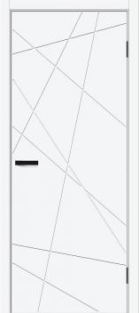 Межкомнатная дверь ПЭТ Граффити-5.Д.П White Silk