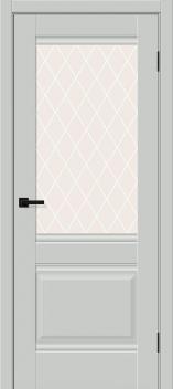 Межкомнатная дверь ПЭТ Прима-3 Grey Silk
