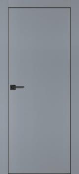 Межкомнатная дверь Profilo Porte PX-1 черная кромка Серый матовый