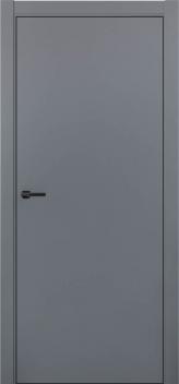 Межкомнатная дверь SILK ПЭТ черная кромка Графит (аналог Ral 7012) 