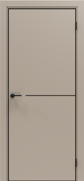 Дверь Porta 50.1 4AB Keramik Beige с черной алюминиевой кромкой
