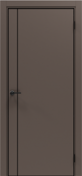 Дверь Porta 50.11 4AB Keramik Brown с черной алюминиевой кромкой