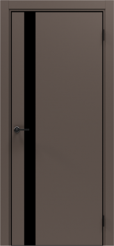 Дверь Porta 51 4AB Keramik Brown с черной алюминиевой кромкой
