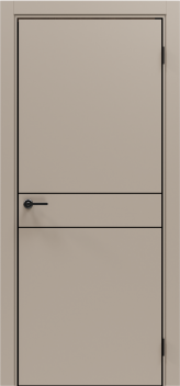 Дверь Porta 52 4AB Keramik Beige с черной алюминиевой кромкой