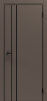 Дверь Porta 58 4AB Keramik Brown с черной алюминиевой кромкой